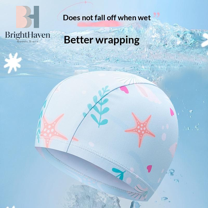 Kids Cartoon Print Swim Cap Hi – Aquatic Sports Hat recenzja i cena