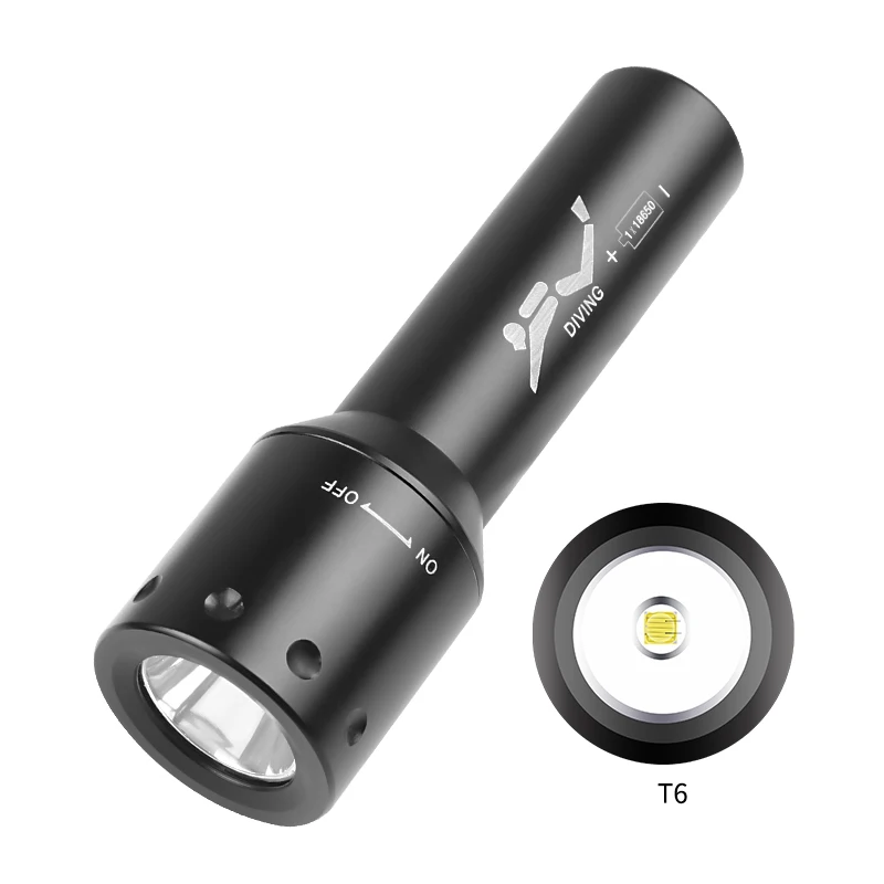 New T6 LED Diving Torch Long-R – Aquatic Diving recenzja i cena