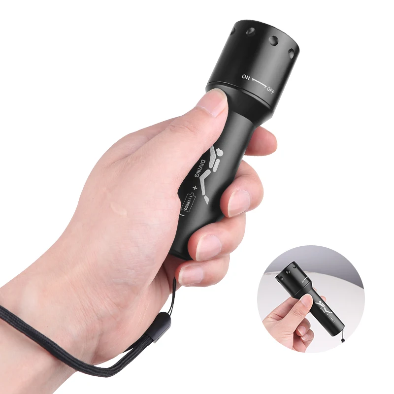 New T6 LED Diving Torch Long-R – Aquatic Diving recenzja i cena